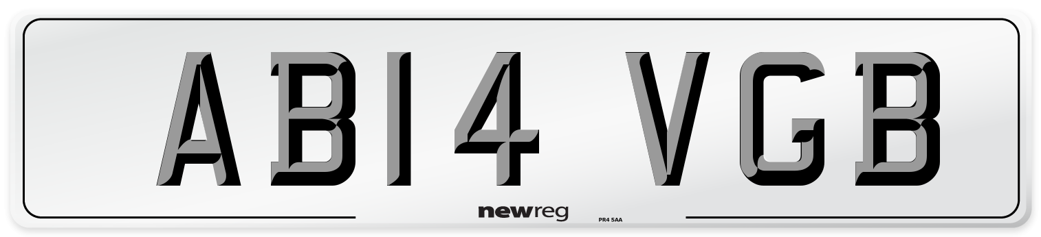 AB14 VGB Number Plate from New Reg